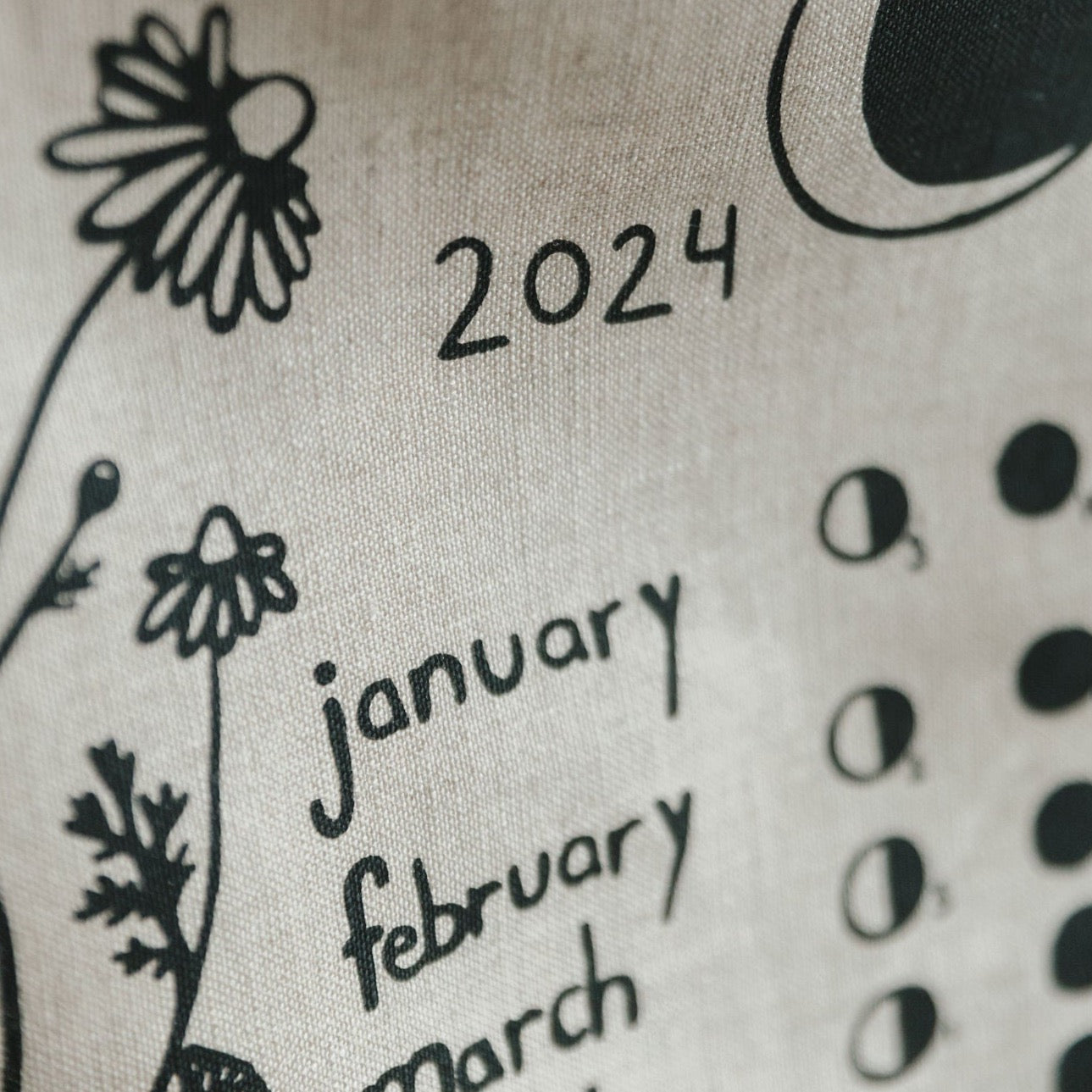 2024 Linen Moon Phase Calendar