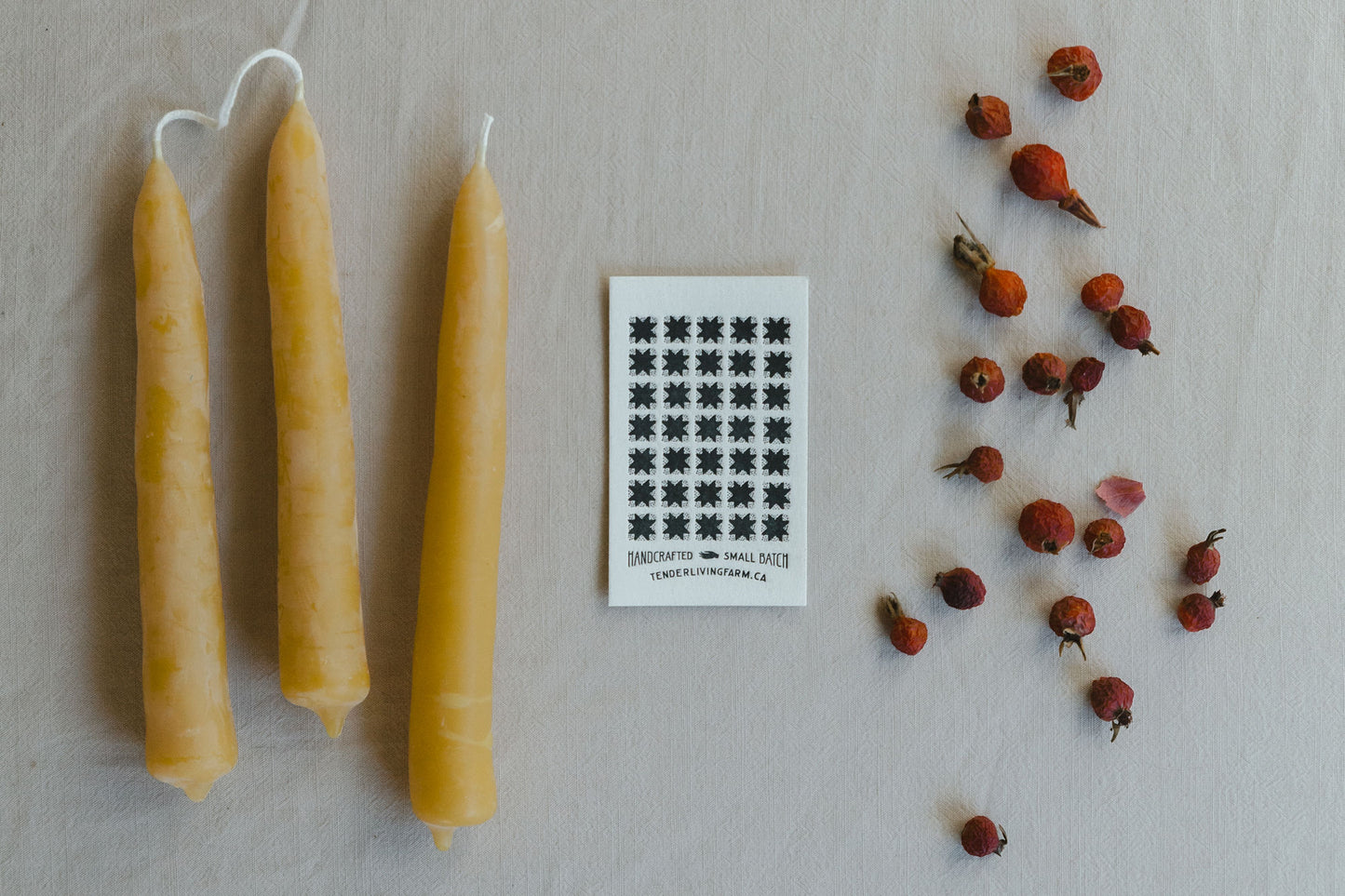 Hand Dipped Beeswax Candle set