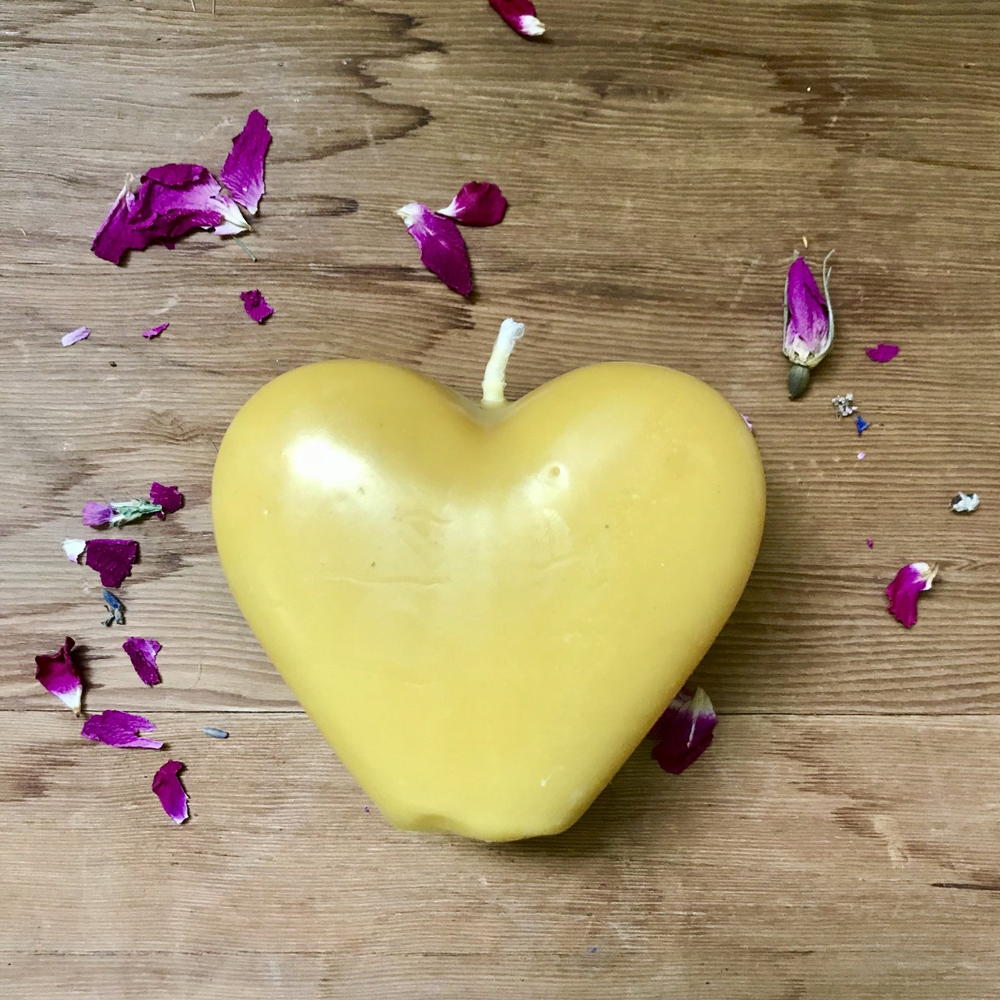 Beeswax Heart Candle